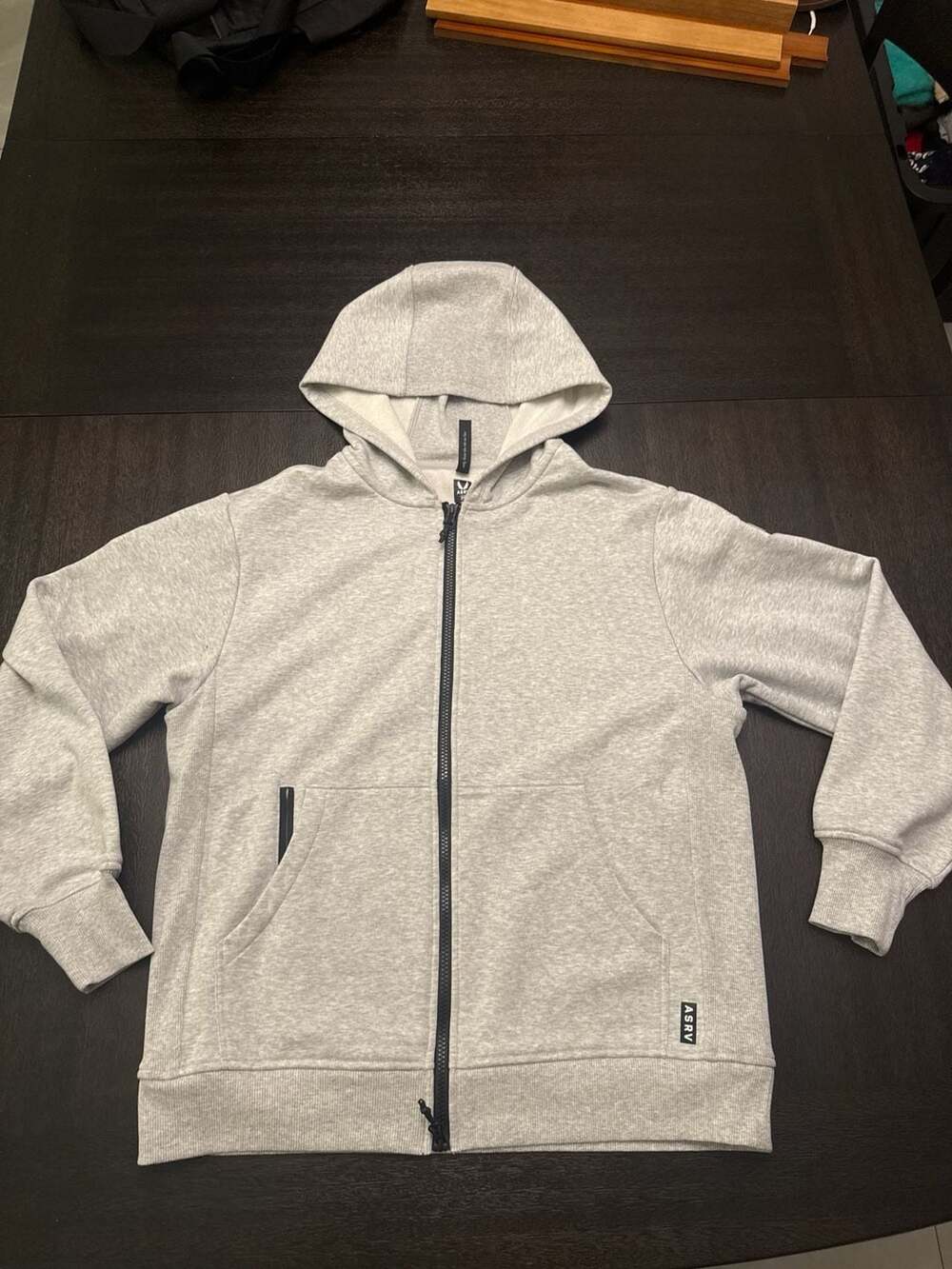 ASRV Heavyweight Fleece Full-Zip Hoodie Heather Gray